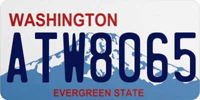 WA license plate ATW8065
