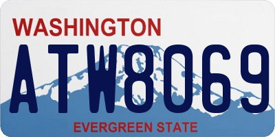 WA license plate ATW8069