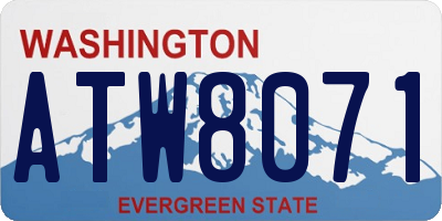WA license plate ATW8071