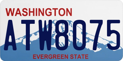 WA license plate ATW8075