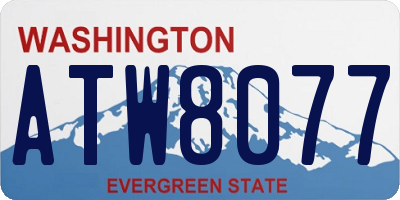 WA license plate ATW8077