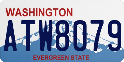 WA license plate ATW8079