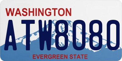 WA license plate ATW8080