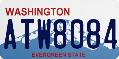 WA license plate ATW8084
