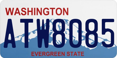WA license plate ATW8085