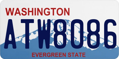 WA license plate ATW8086