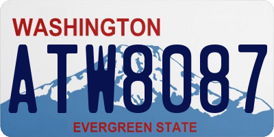 WA license plate ATW8087