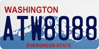WA license plate ATW8088