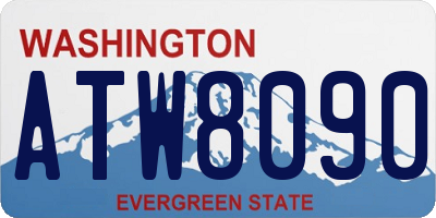 WA license plate ATW8090