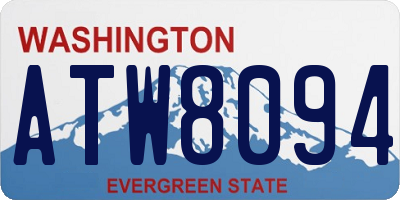 WA license plate ATW8094