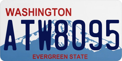 WA license plate ATW8095