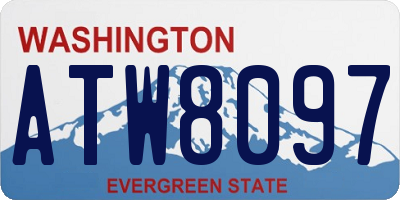 WA license plate ATW8097