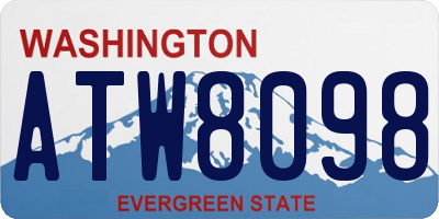 WA license plate ATW8098