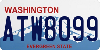 WA license plate ATW8099