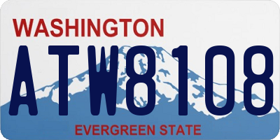 WA license plate ATW8108