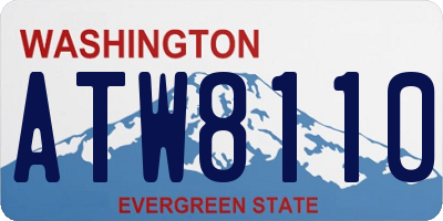 WA license plate ATW8110