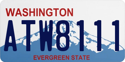 WA license plate ATW8111