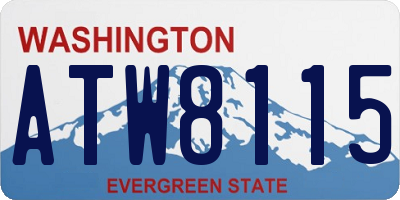 WA license plate ATW8115