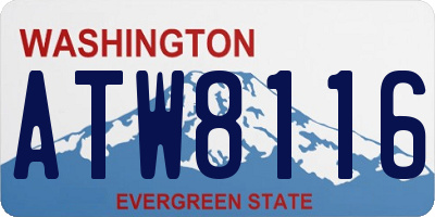 WA license plate ATW8116