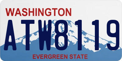 WA license plate ATW8119