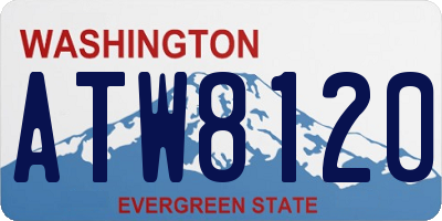 WA license plate ATW8120