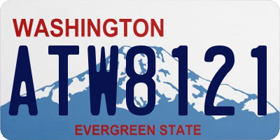 WA license plate ATW8121