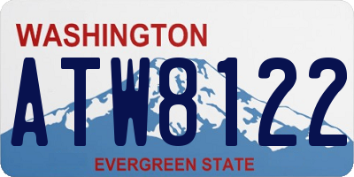 WA license plate ATW8122