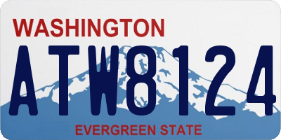 WA license plate ATW8124
