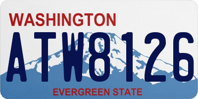 WA license plate ATW8126