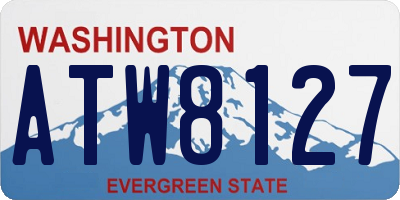 WA license plate ATW8127
