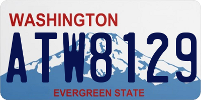 WA license plate ATW8129