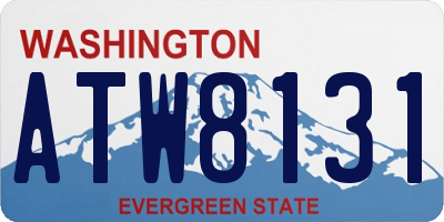 WA license plate ATW8131