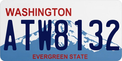 WA license plate ATW8132