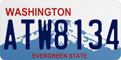 WA license plate ATW8134