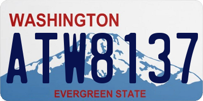 WA license plate ATW8137