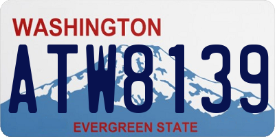 WA license plate ATW8139