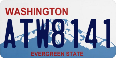WA license plate ATW8141