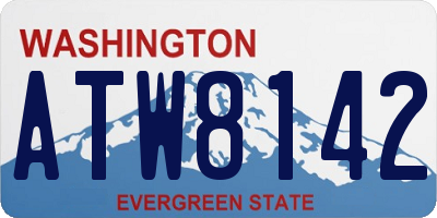 WA license plate ATW8142