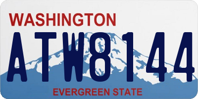 WA license plate ATW8144