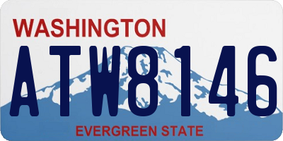 WA license plate ATW8146