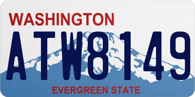 WA license plate ATW8149