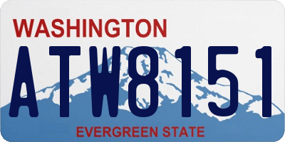 WA license plate ATW8151