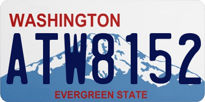 WA license plate ATW8152