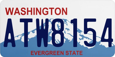 WA license plate ATW8154