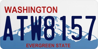 WA license plate ATW8157