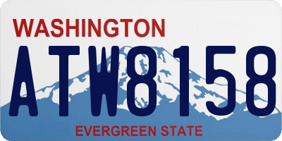 WA license plate ATW8158