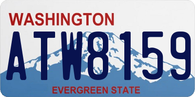 WA license plate ATW8159