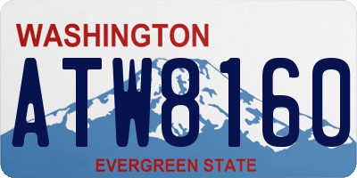 WA license plate ATW8160
