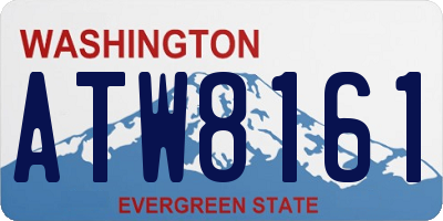 WA license plate ATW8161