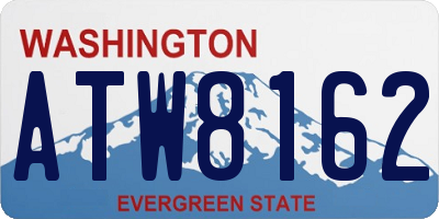WA license plate ATW8162